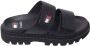 Tommy Jeans Zwarte platte sandalen voor vrouwen Black Dames - Thumbnail 2