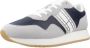 Tommy Hilfiger Blauw Grijs Leren Sneakers Dikke Zool - Thumbnail 2