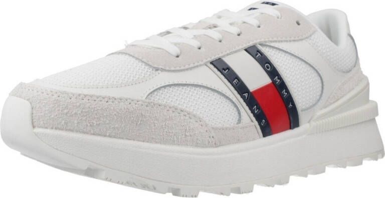 TOMMY JEANS Sneakers TJM TECHNICAL RUNNER ESS vrijetijdsschoen halfschoen veterschoen met gepolsterde schacht