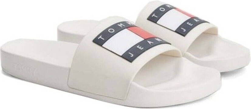 TOMMY JEANS Badslippers POOL SLIDE ESS zomerschoen badschoens slippers met opvallende logo-vlag - Foto 10