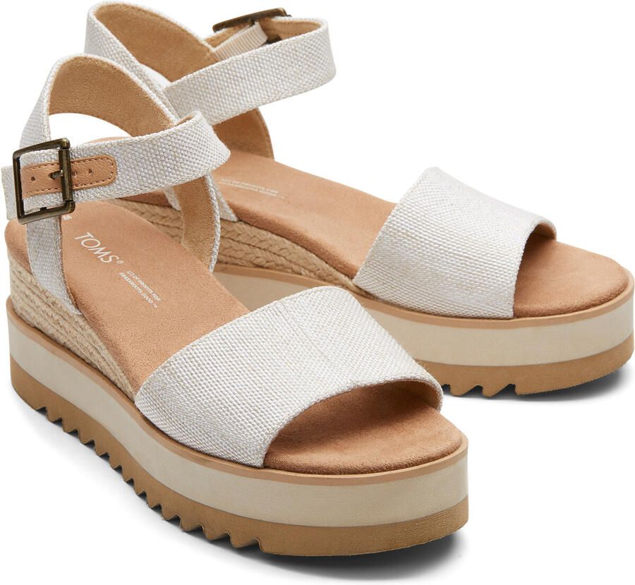TOMS Sandalen Dames Diana Maat: 42 Materiaal: Canvas Kleur: Beige - Foto 6