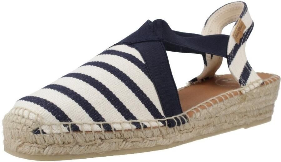 Toni Pons Veganistische espadrille van gestreept katoen voor dames met sleehak VINAROS - Foto 2