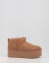 UGG Vachtlaarzen Dames W Classic Ultra Mini Platform Maat: 39 Materiaal: Suède Kleur: Cognac - Thumbnail 5