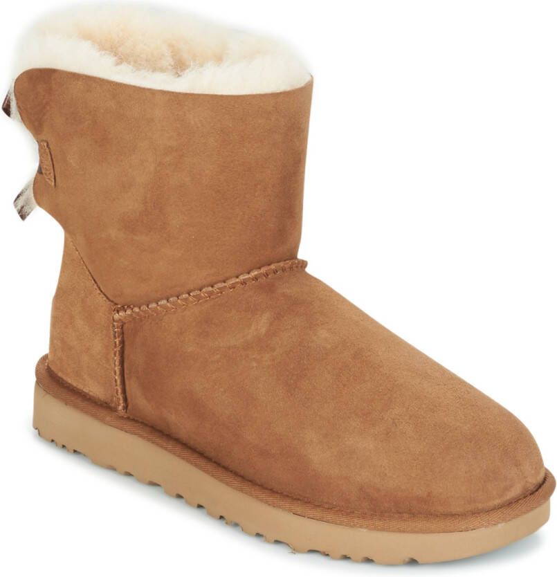 Ugg Dameslaarzen van omgekeerd schapenleer en suède voor herfst winter Beige Dames