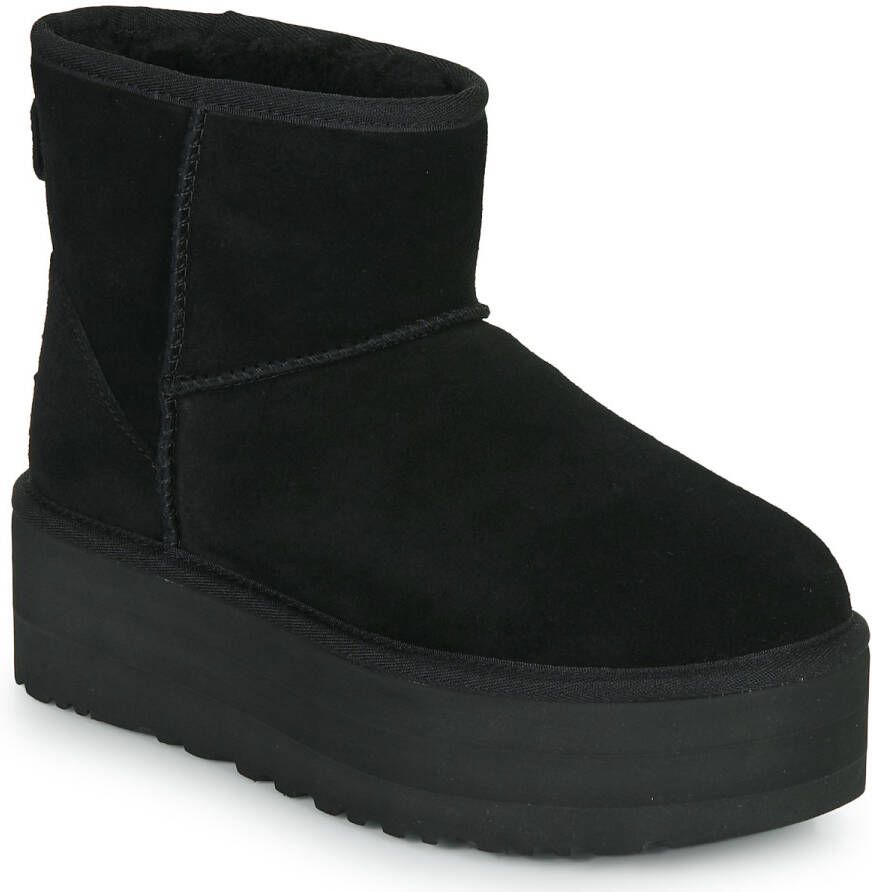UGG Vachtlaarzen Dames W Classic Ultra Mini Platform Maat: 41 Materiaal: Suède Kleur: Zwart - Foto 9