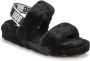 Ugg Oh Yeah Slide Dames Slippers en Sandalen Black Leer Foot Locker - Thumbnail 3