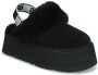 Ugg Zwarte suède en wollen slipper sandaal met 5 cm sleehak Zwart Dames - Thumbnail 2