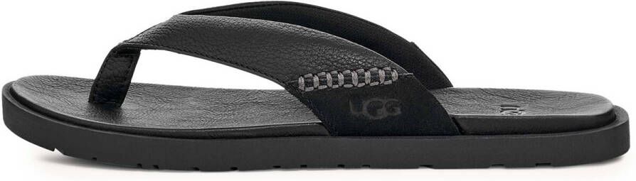 UGG Teenslippers Heren M Seaside Ii Flip Maat: 44 Materiaal: Leer Kleur: Zwart