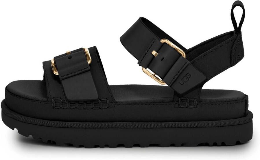 UGG Dames W Goldenstar Villa Maat: 40 Materiaal: Leer Kleur: Zwart
