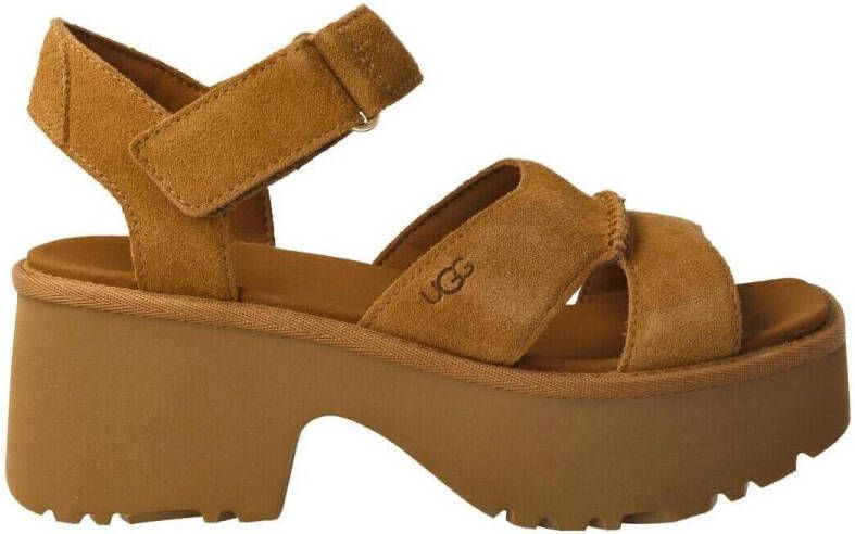 UGG Dames W New Heights Ankle Strap Maat: 39 Materiaal: Suède Kleur: Cognac - Foto 3