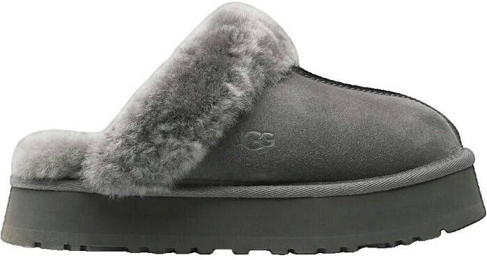 UGG Disquette Pantoffels Charcoal Sloffen Voor Dames Donkergrijs - Foto 4