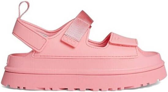 UGG Plateausandalen Goldenglow zomerschoen strandschoen plateausandaal met klittenbandsluitingen