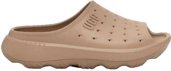 Ugg Stenen Rubber Slides met Geprikt Bovenwerk Gray Heren