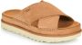 UGG Slippers Dames W Goldenstar Cross Slide Maat: 36 Materiaal: Suède Kleur: Cognac - Thumbnail 2
