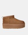 Ugg Classic Ultra Mini Platform voor dames in Brown Suede - Chestnut