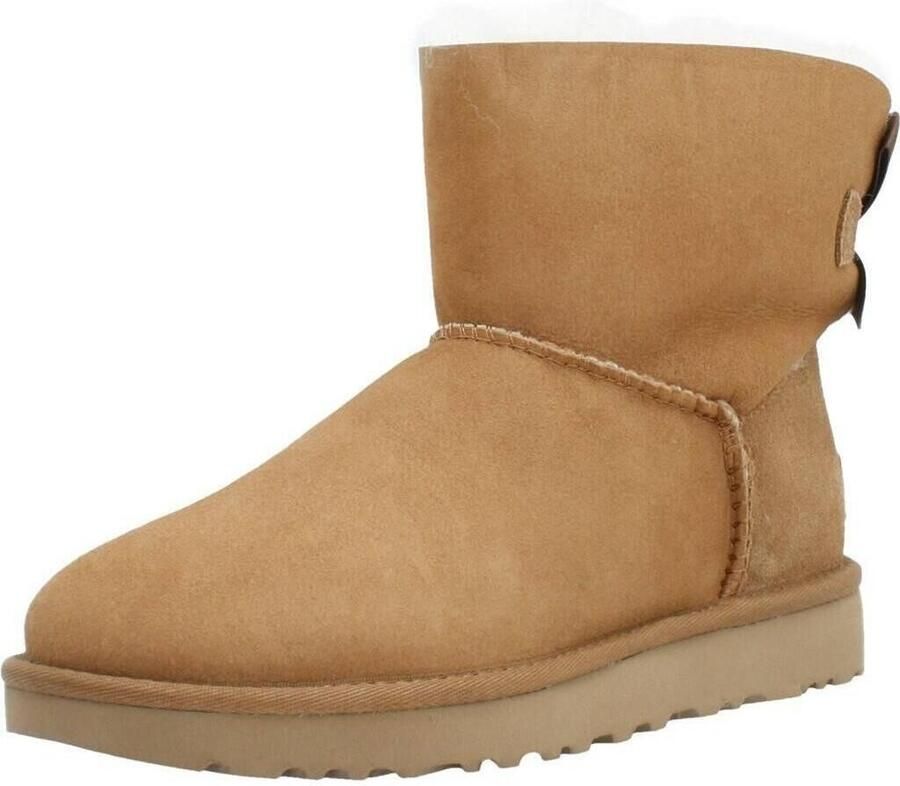 Ugg Dameslaarzen van omgekeerd schapenleer en suède voor herfst winter Beige Dames - Foto 7