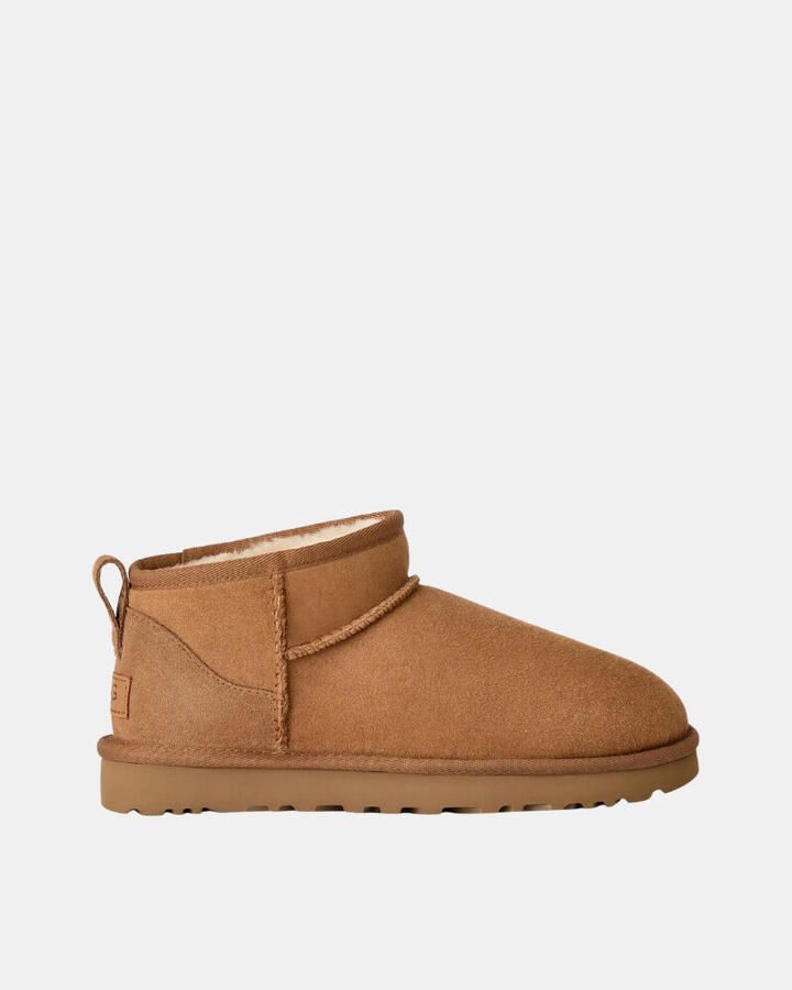 UGG Vachtlaarzen Dames W Classic Ultra Mini Suède Camel - Foto 8