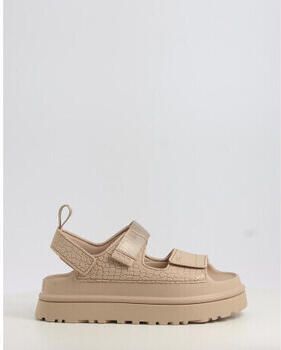 UGG GoldenGlow sandalen van beige leer met reliëf - Foto 2
