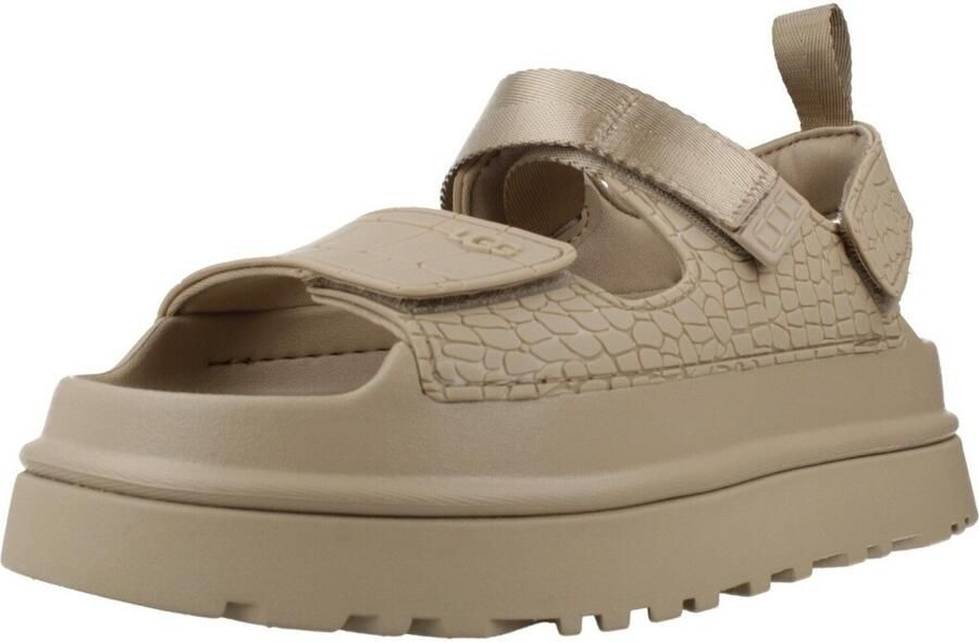 UGG GoldenGlow sandalen van beige leer met reliëf - Foto 3