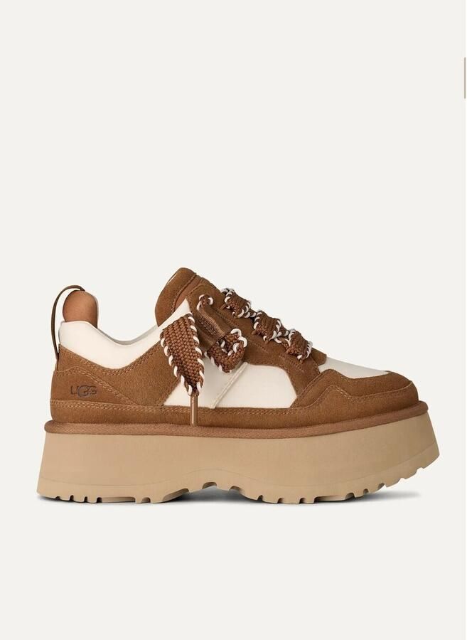 UGG dames veterschoen Astromel suède en textiel bruin beige - Foto 2