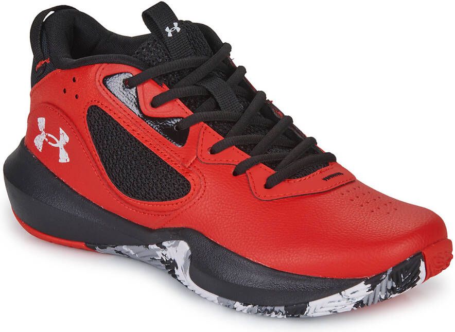 Under Armour Unisex basketbalschoenen Lockdown 6 Rood Zwart Wit 48.5