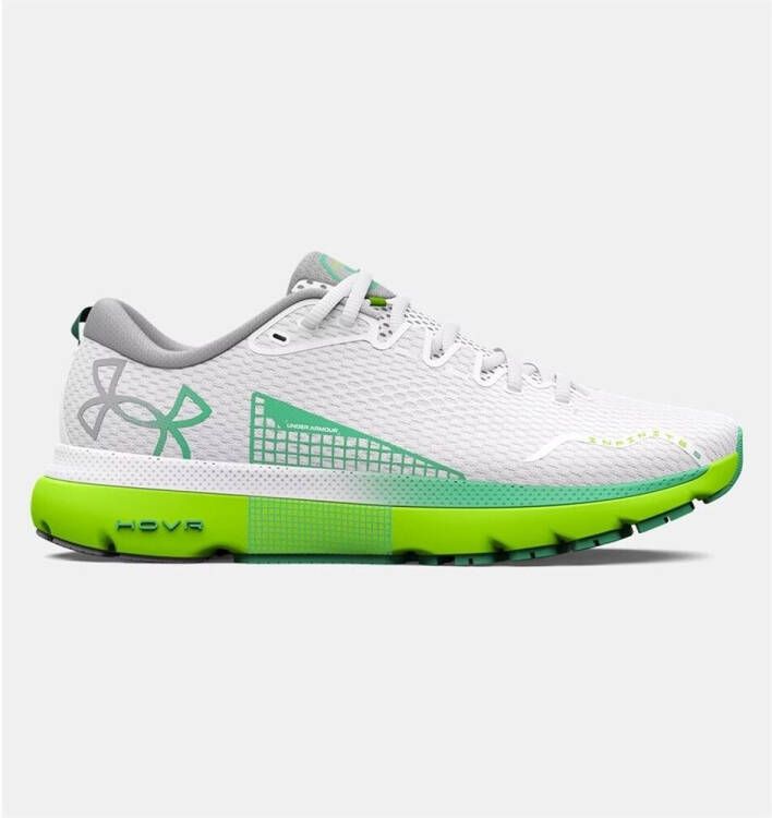 Under Armour Dames Wit en Groen HOVR Infinite 5 Sportschoenen - Foto 2