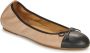 Unisa Auto Ballerina's Ballarina Schoenen Instappers Dames Beige - Thumbnail 4