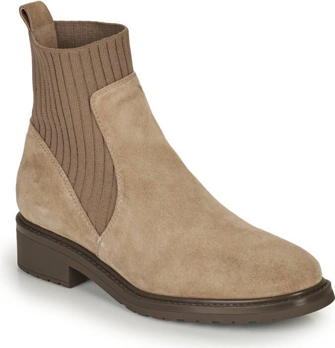 Unisa Ellen Chelsea boots Enkellaarsjes Dames Taupe - Foto 3