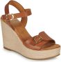 Bruin Tinten Melao Sandalen Met Sleehak Dames Bruin - Thumbnail 3