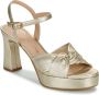 Unisa Onoa sandalette van leer met metallic finish - Thumbnail 4