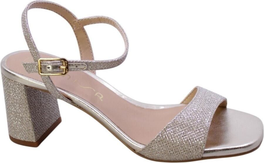 UNISA Sandalen met Hak Dames Moraty Maat: 38 Materiaal: Textiel Kleur: Goud - Foto 5