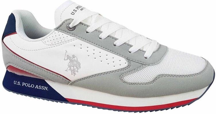 U.s. Polo Assn. Beste Prijs Heren Witte Sneakers met Sportschoen Veters Wit Heren - Foto 9