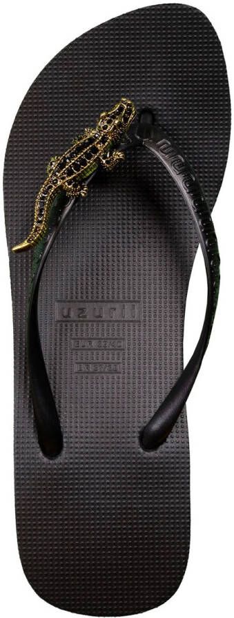 Uzurii Teenslippers Black Crocodile Switch High Heel