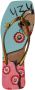 Uzurii Beach Printed Claudia Dames Slippers Azul - Thumbnail 2