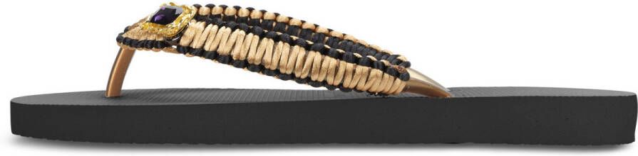 Uzurii Teenslippers Gold Macrame Switch