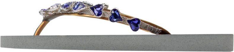 Uzurii Heart Blue dames slippers Silver