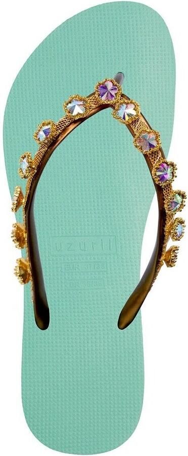 Uzurii Flower Aby Dames Slippers Mint Green | Aqua | Flower Aby - Foto 4