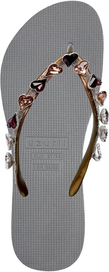 Uzurii Dames Teenslippers Heart Bronze Grijs - Foto 4