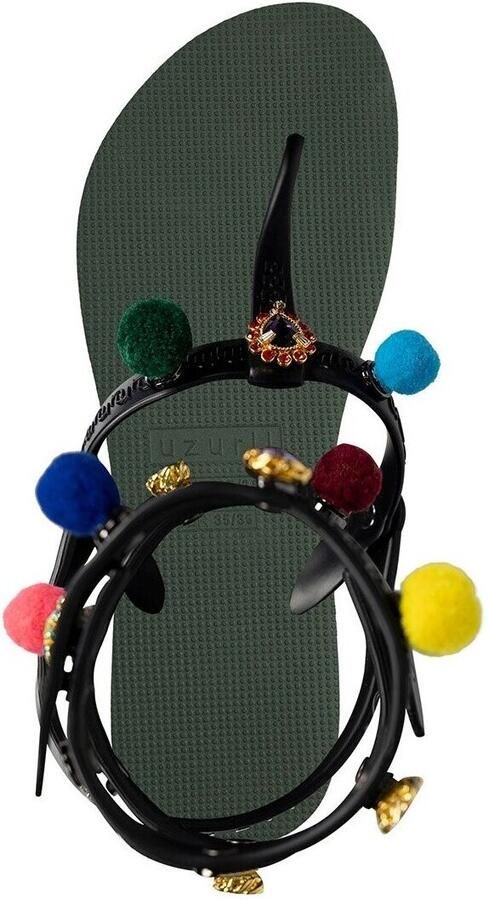 Uzurii Teenslippers Dames Legergroen - Foto 3