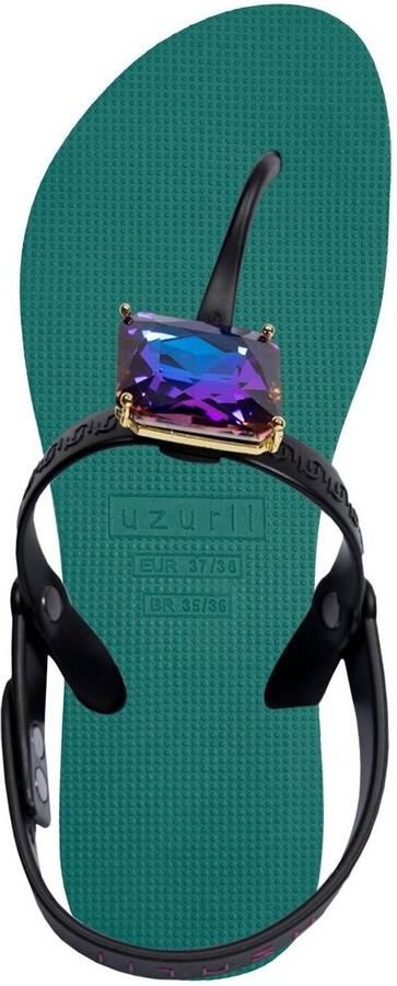 Uzurii Selena Butterfly Chrystal dames slippers Forest Green - Foto 4