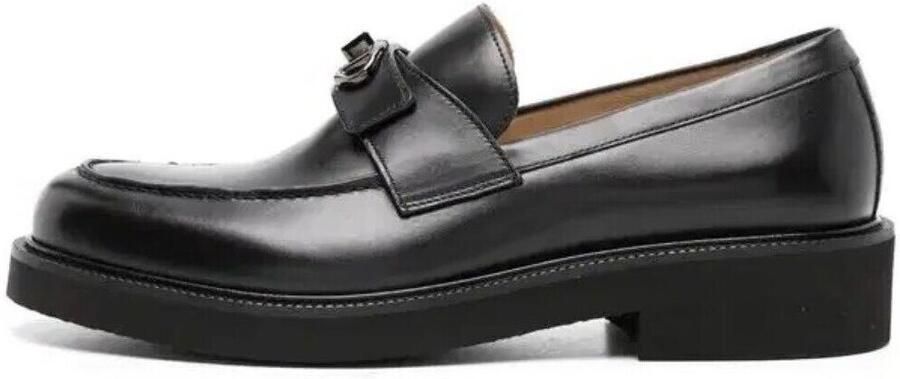 Valentino Garavani Zwarte platte schoenen Elegante stijl Black Heren