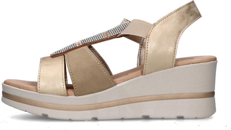 Valleverde Sandalen met sleehak PLATINO - Foto 2