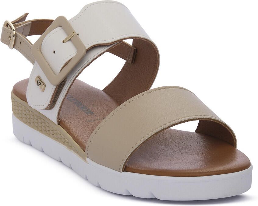 Valleverde Sandalen met sleehak BEIGE