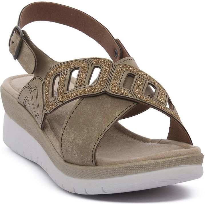 Valleverde Sandalen met sleehak BRONZO