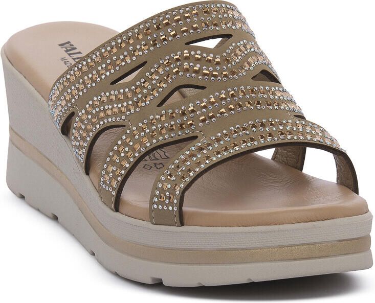 Valleverde Sandalen met sleehak GOLD