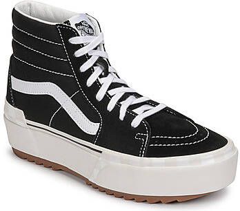 Vans Ua Sk8 Hi Stacked Suede Canvas Black Blanc Sneaker - Foto 20