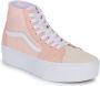 Vans Ronde Neus Stoffen Sneakers Pink Dames - Thumbnail 2