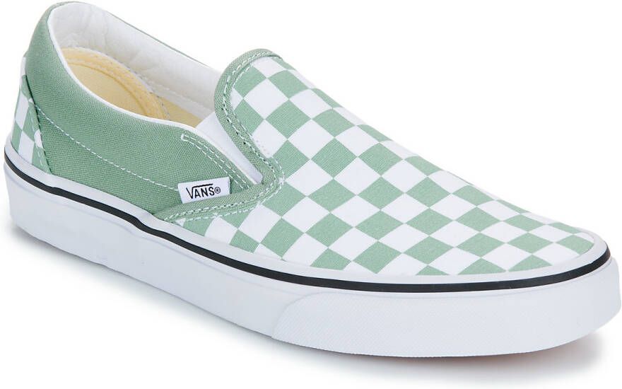 Vans Instappers Classic Slip-On COLOR THEORY CHECKERBOARD ICEBERG GREEN