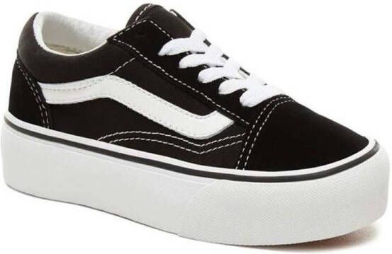 Vans Old Skool Platform sneaker zwart wit Leer Effen 32 Sneakers - Foto 7
