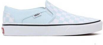 VANS Asher Slip On Checkerboard sneakers lichtblauw wit - Foto 2